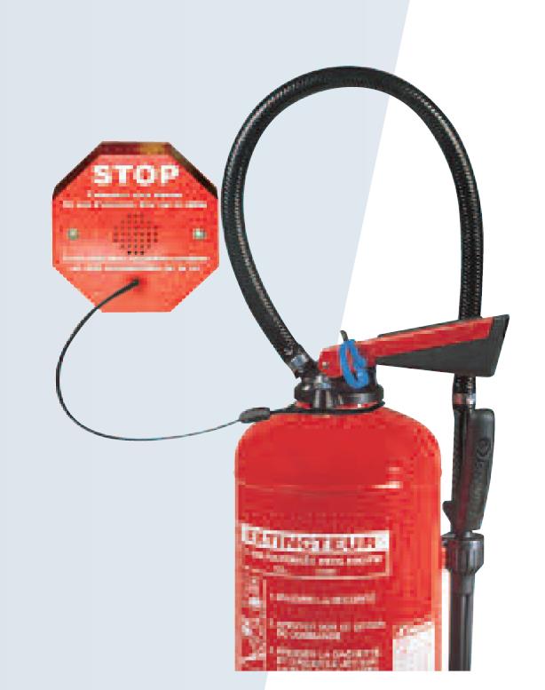 Diebstahlalarm für Feuerlöscher mit 9V Batterie