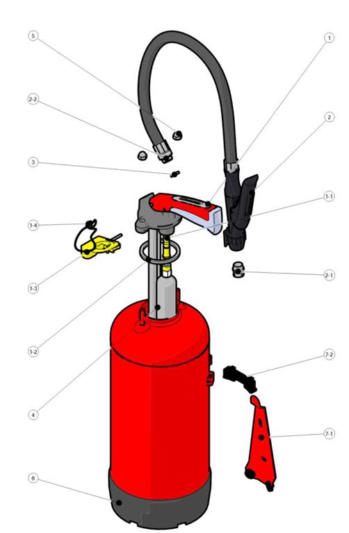 AL12BC BC Pulver Feuerlöscher 3